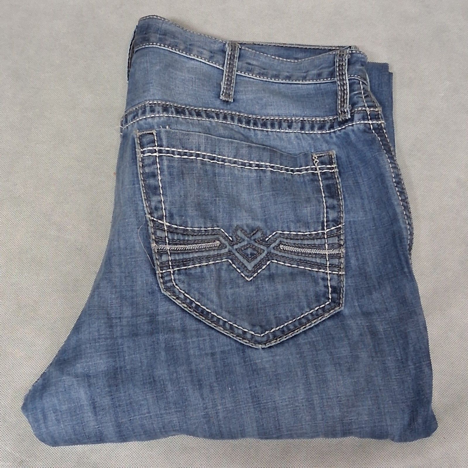 Cinch Ian Blue Jeans 36x32 Bootcut Relaxed Fit Medium Washed Denim